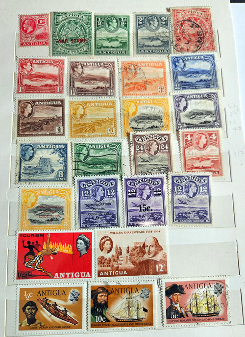 British Commonwealth vintage Antigua stamps