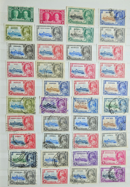 King George V Silver Jubilee 1935 Omnibus stamps