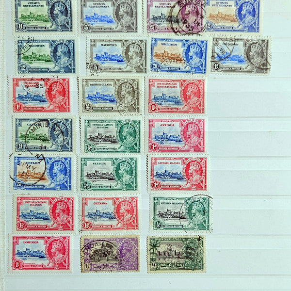 King George V Silver Jubilee 1935 Omnibus stamps