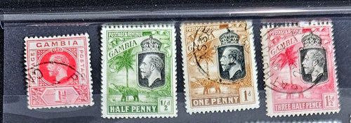 British Commonwealth vintage Gambia stamps