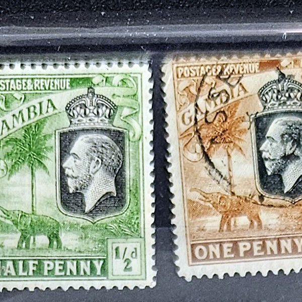 British Commonwealth vintage Gambia stamps