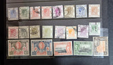 Collection of vintage stamps from Hong Kong issued by King George VI