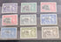 Collection of Tristan da cunha stamps featuring various designs and colors on a gray background.