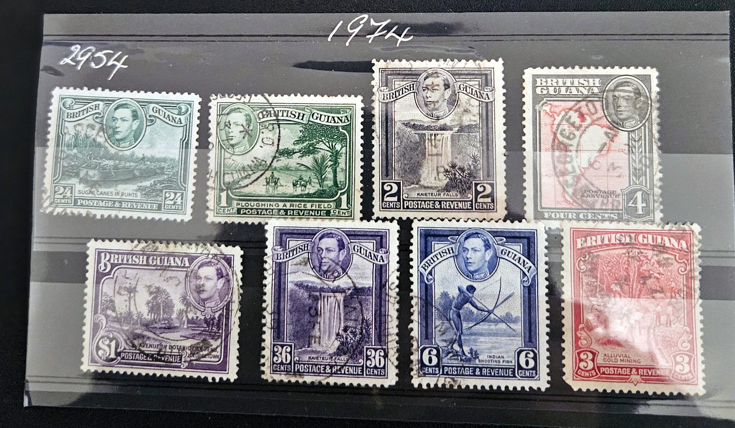 Vintage British Guyana stamps inc King George V