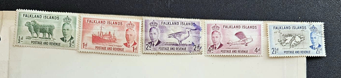Vintage Falkland Islands stamps QV to QEII