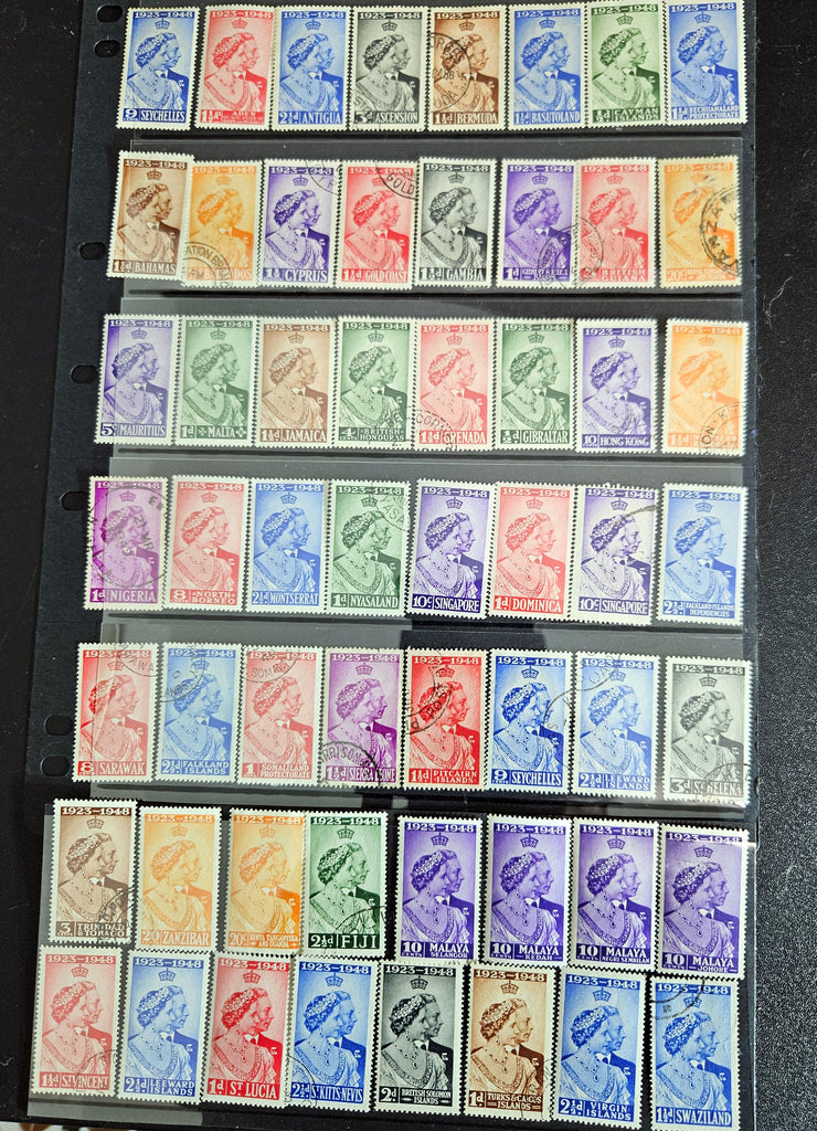 1948 King George VI Royal Silver Wedding Omnibus stamps 50+