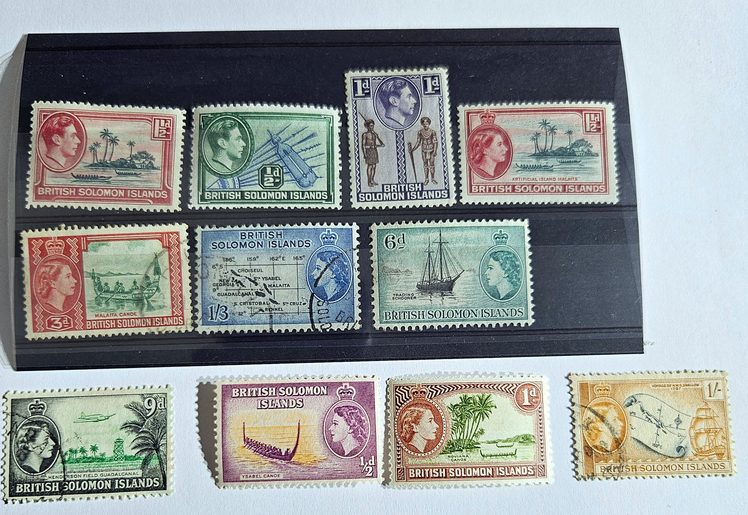 British Solomon Islands Vintage stamps