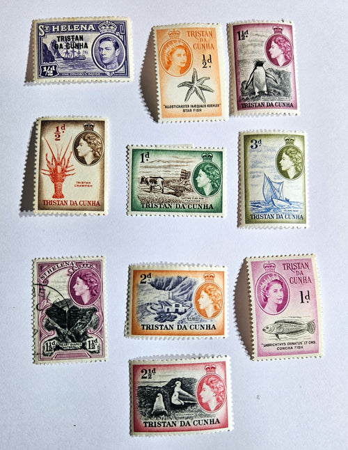 British Commonwealth vintage Tristan da Cunha stamps