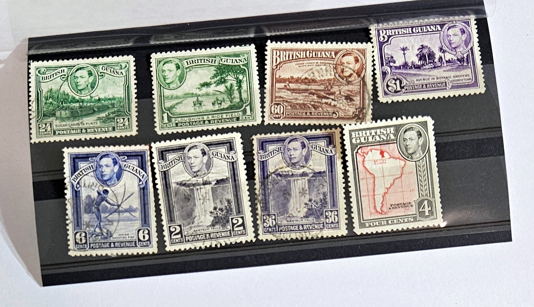Vintage British Guyana stamps inc King George V
