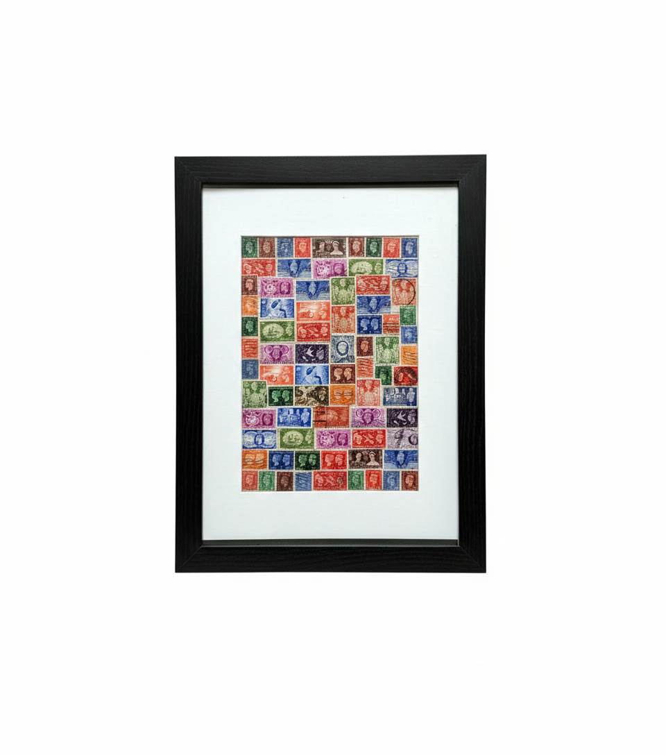 King George VI vintage stamp photo frame