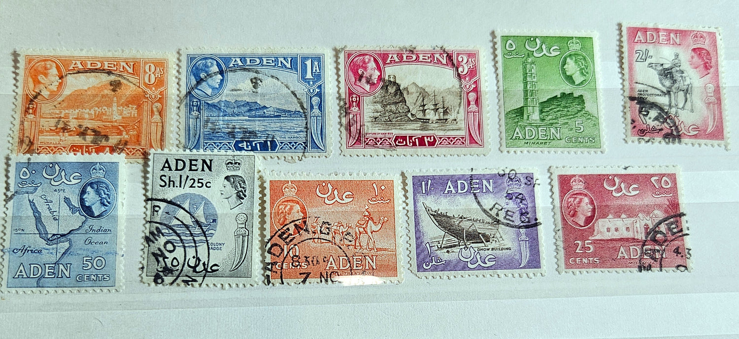 British Commonwealth vintage Aden stamps