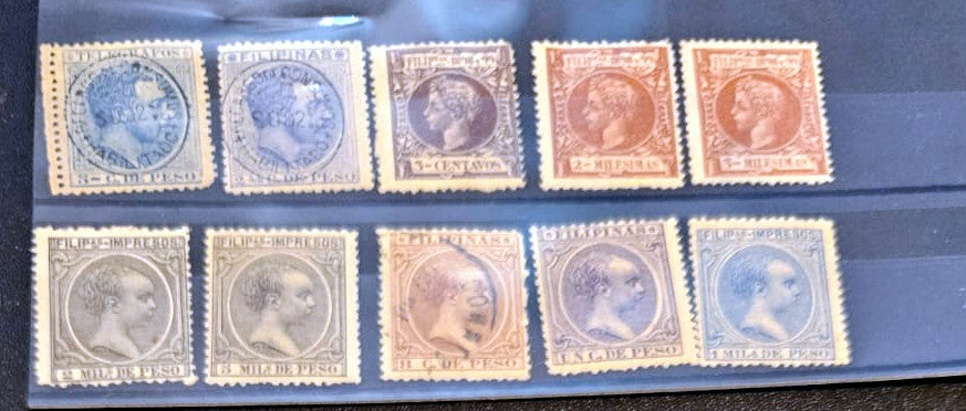 Vintage Philippines colonial stamps — Detail View 2