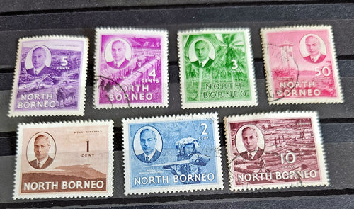 Vintage North Borneo and Sabah stamps