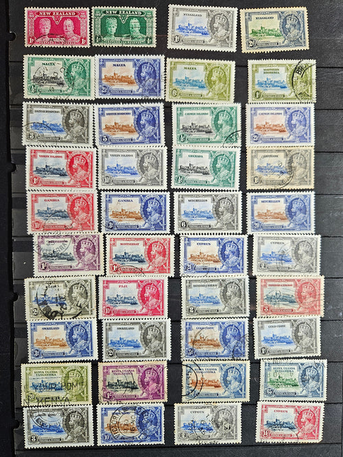 King George V Silver Jubilee 1935 Omnibus stamps