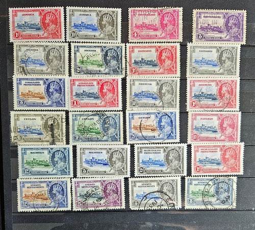 King George V Silver Jubilee 1935 Omnibus stamps