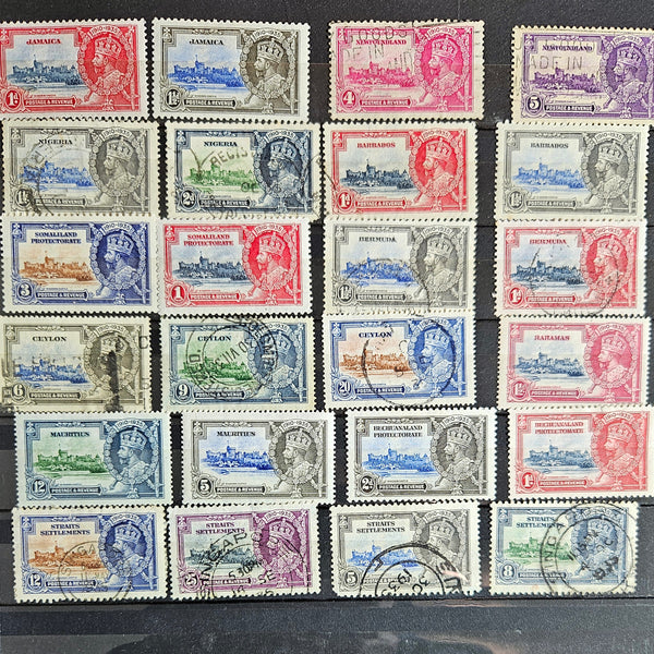 King George V Silver Jubilee 1935 Omnibus stamps