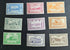 A collection of vintage postage stamps from Maldives Islands, featuring various designs and denominations, displayed on a dark background.
