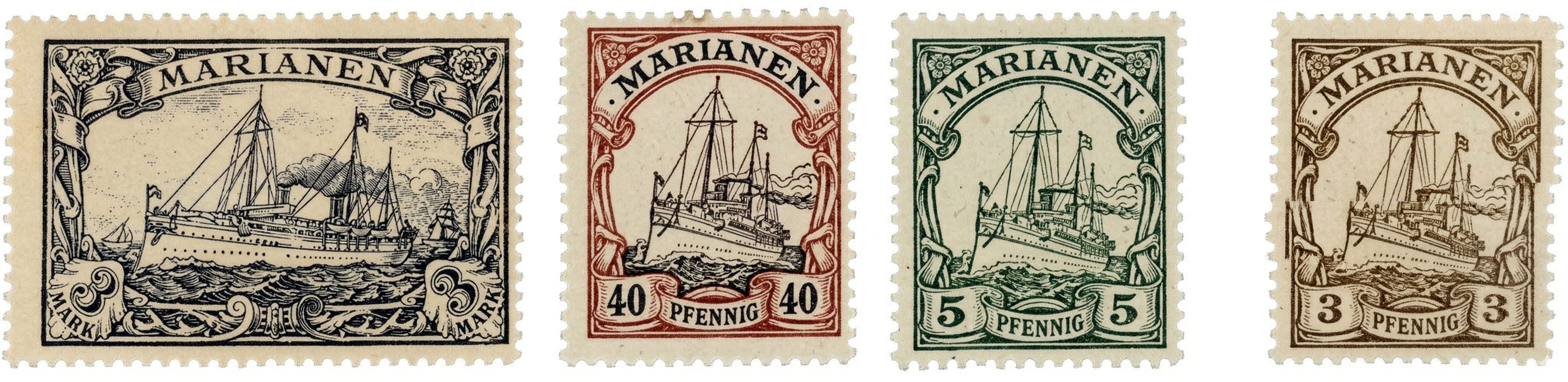 Vintage German colonies stamps
