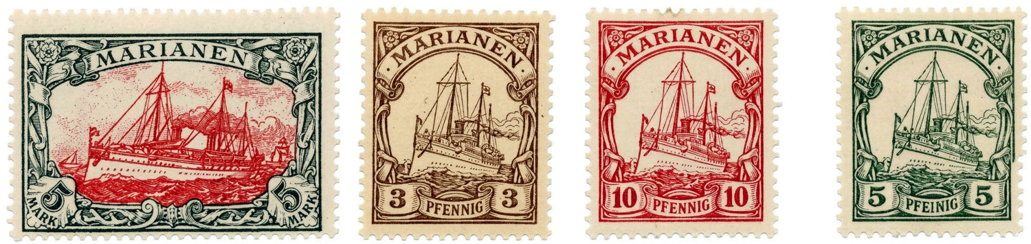 Vintage German colonies stamps