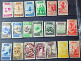 Collection of vintage stamps on a display album