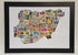 Unique art frame of nigeria stamps