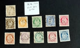 collection of vintage stamps from early Norway