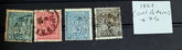 collection of vintage stamps from early Norway