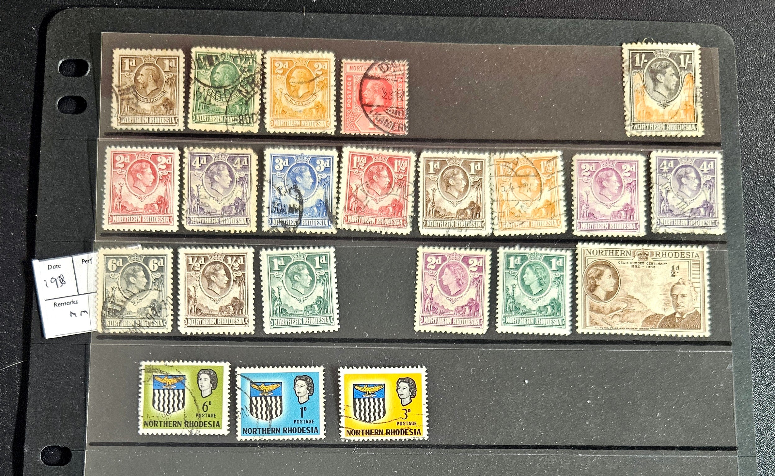 British commonwealth Rhodesia vintage stamps