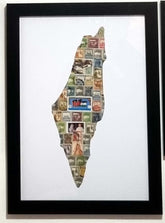 Unique gifts of Palestine stamp based art