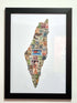 Unique gifts of Palestine stamp based art
