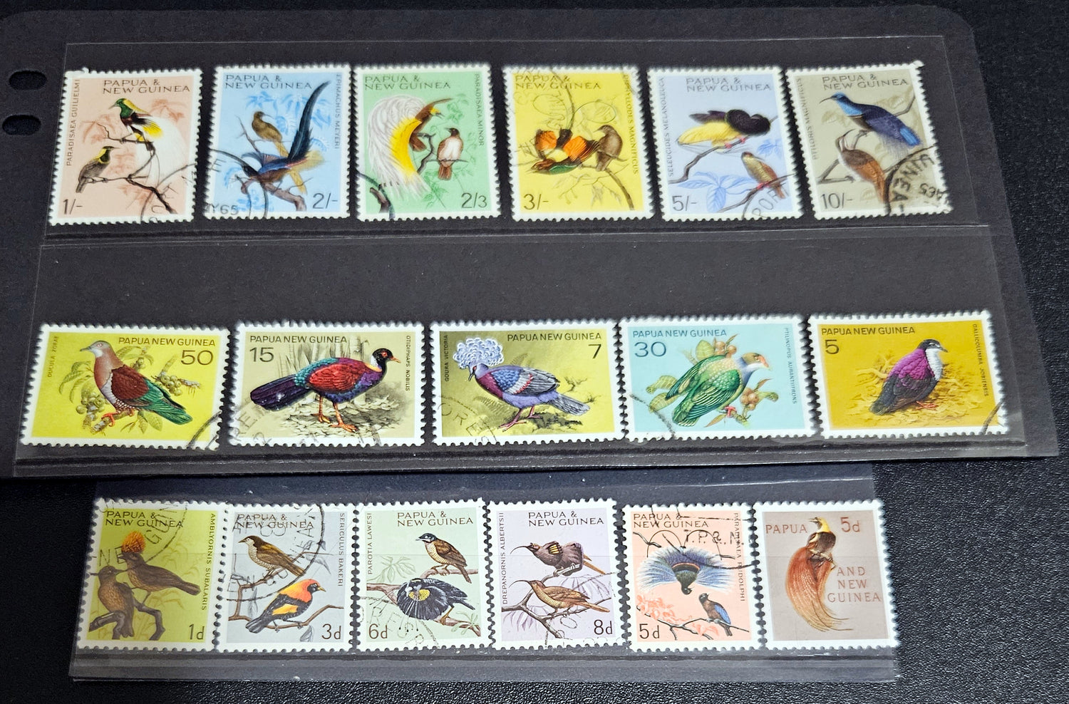 Vintage stamps from Papua new Guinea