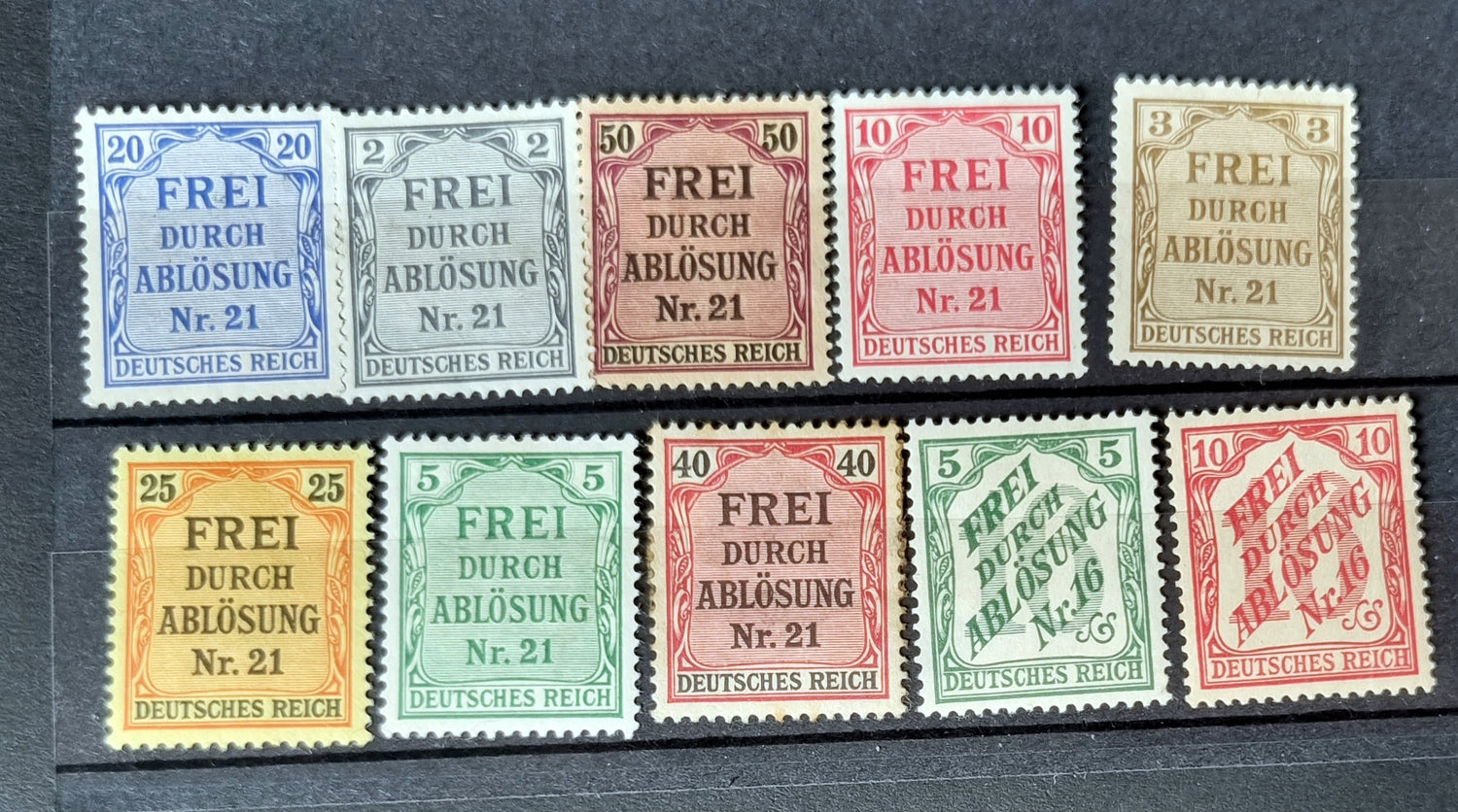 Vintage German States stamps