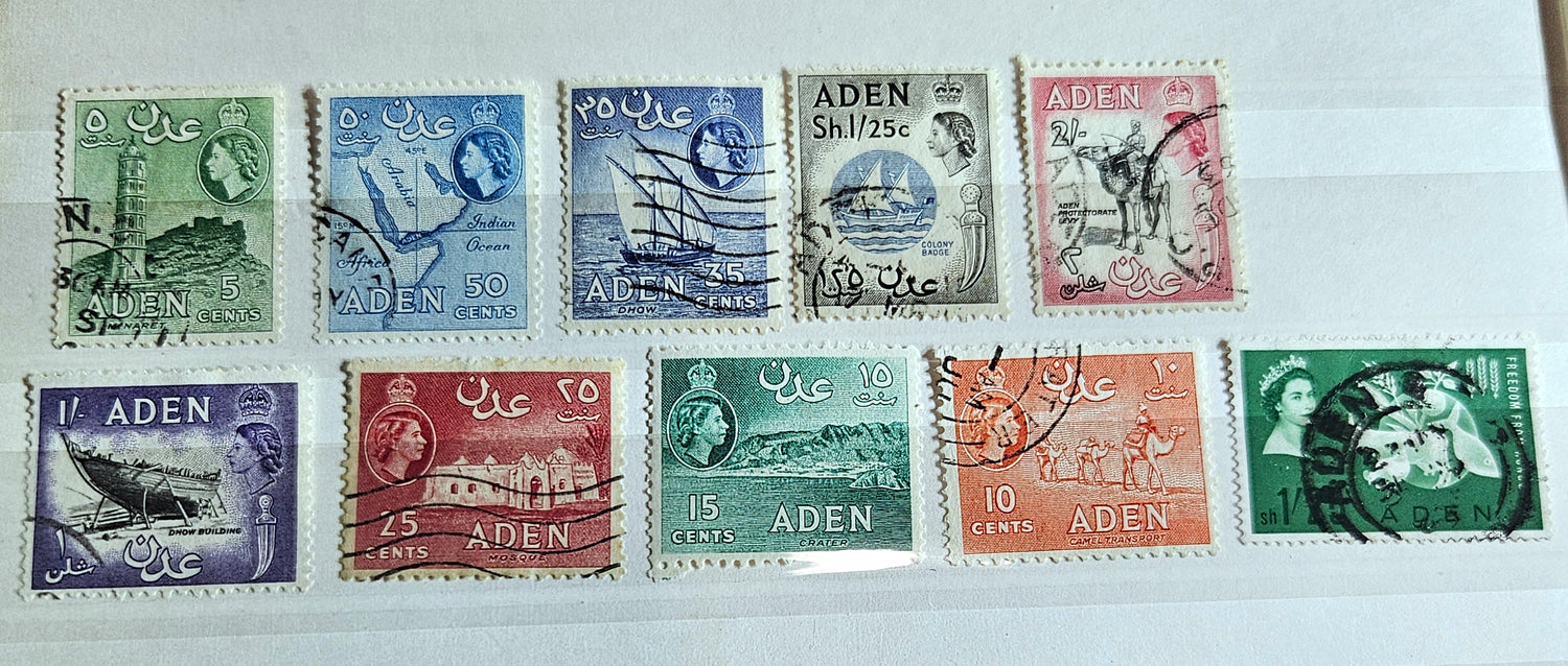 British Commonwealth vintage Aden stamps