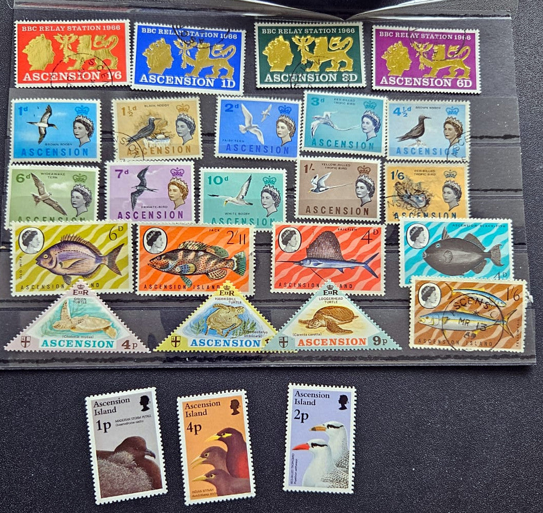 British Commonwealth vintage Ascension stamps