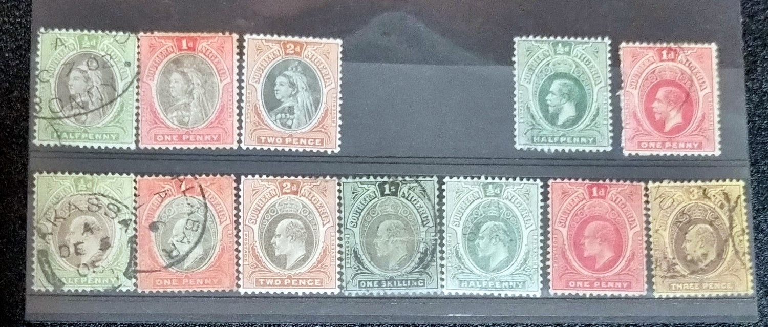 Vintage Nigeria - Niger Coast and Lagos stamps