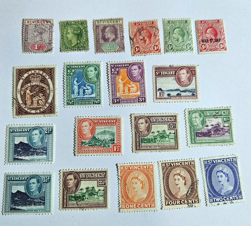 British Commonwealth vintage St Vincent stamps