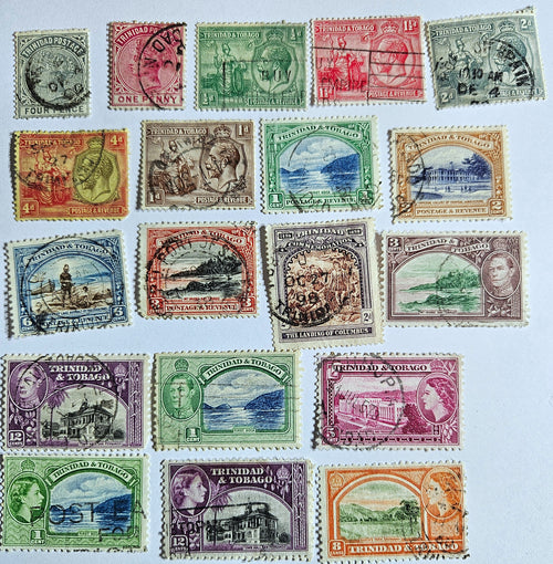 British Commonwealth vintage Trinidad and Tobago stamps