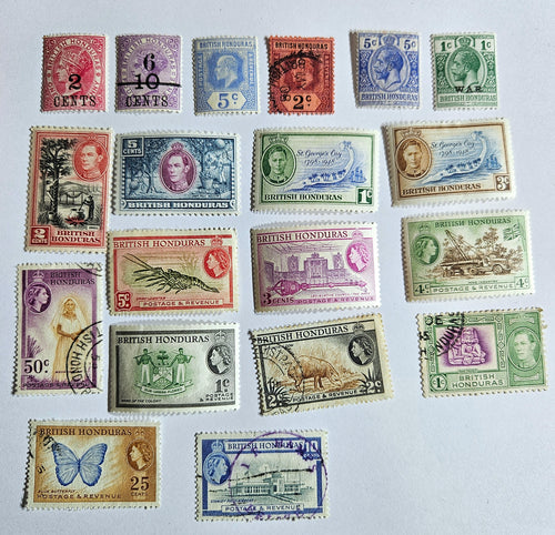 Vintage British Honduras Stamps