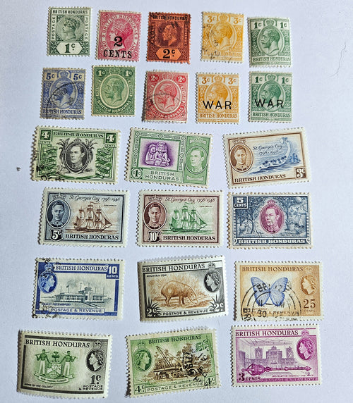 Vintage British Honduras Stamps