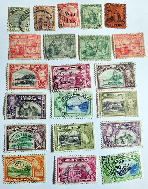 British Commonwealth vintage Trinidad and Tobago stamps