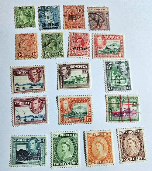 British Commonwealth vintage St Vincent stamps