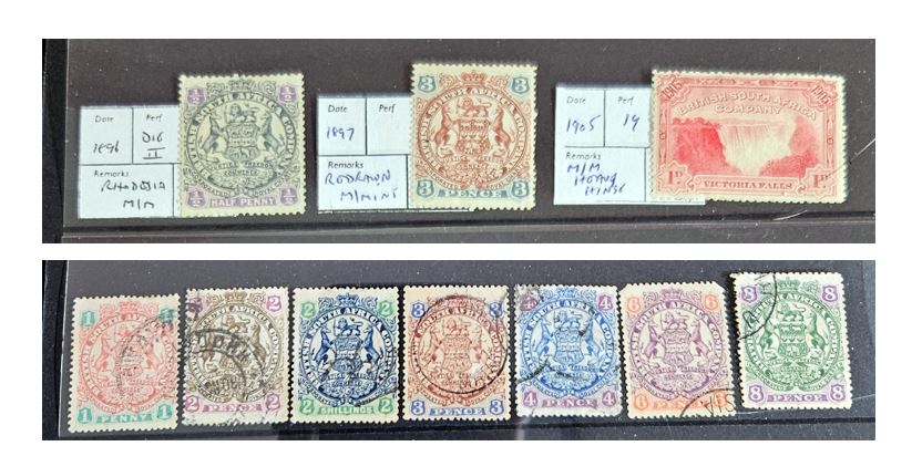 British commonwealth Rhodesia vintage stamps