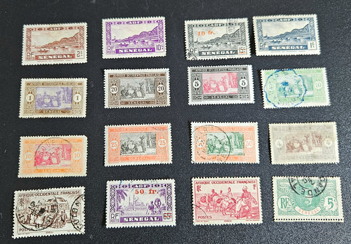 French Senegal vintage stamps