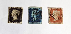 GB 1840 Penny Black Original Stamps