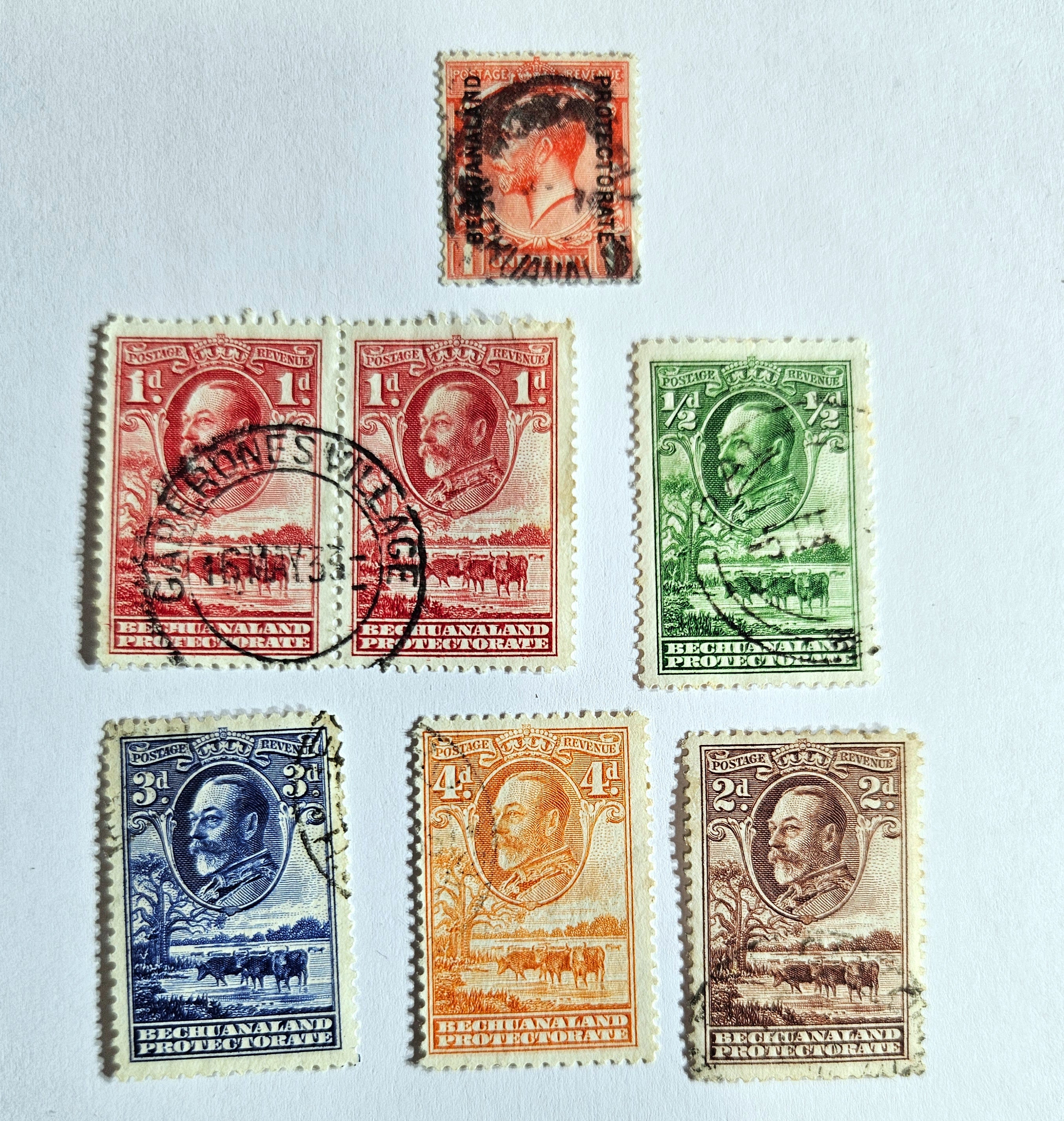 British Commonwealth vintage Bechuanaland stamps