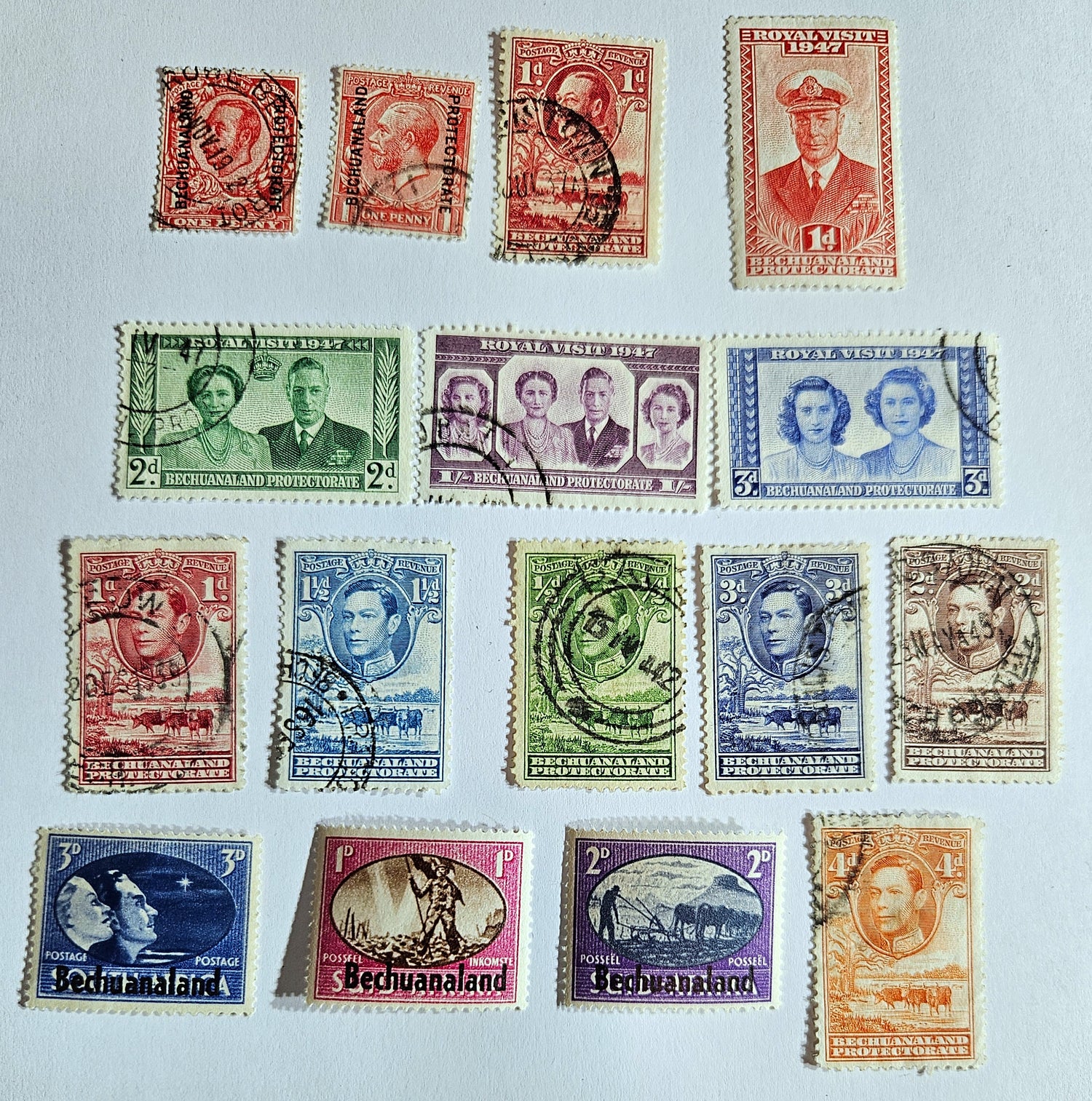 British Commonwealth vintage Bechuanaland stamps
