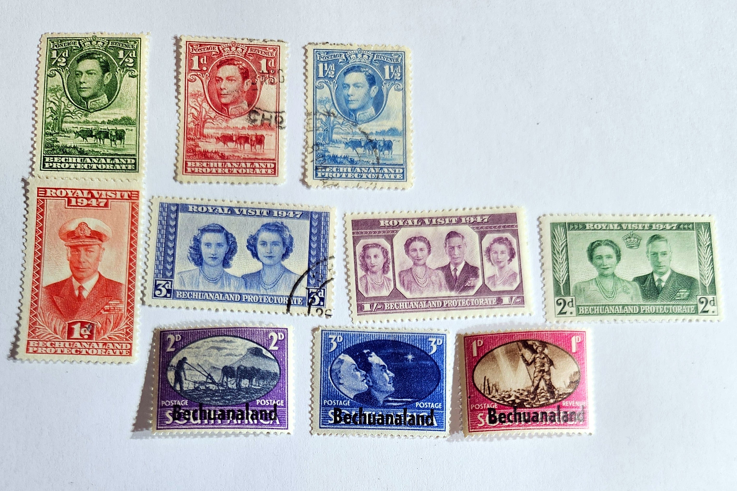 British Commonwealth vintage Bechuanaland stamps