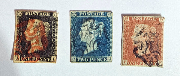 GB 1840 Penny Black Original Stamps