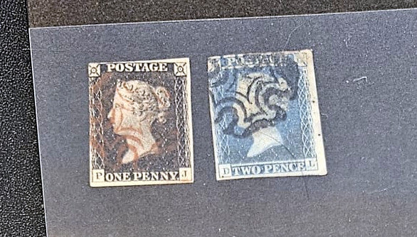 GB 1840 Penny Black Original Stamps