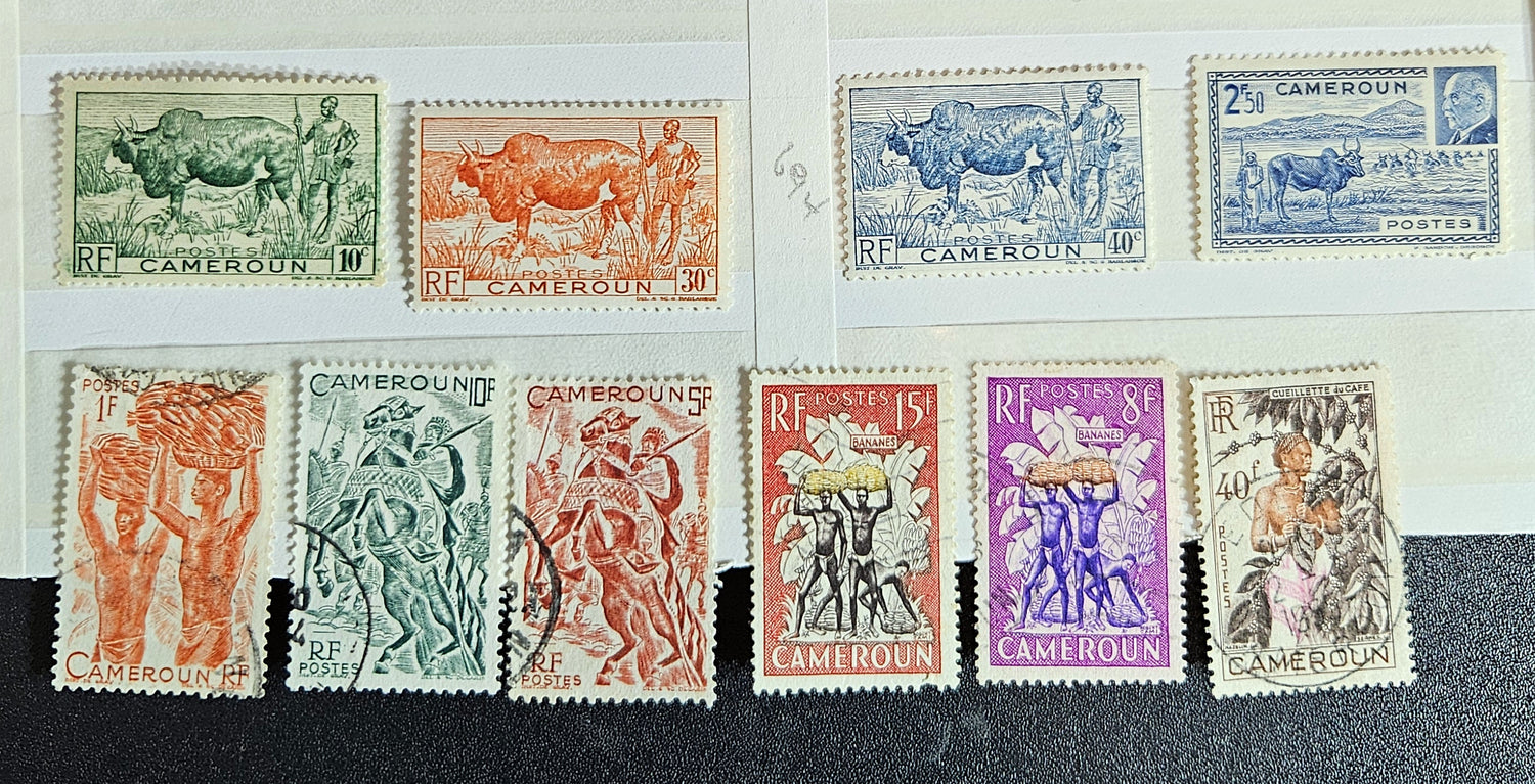 French Cameroon vintage stamps